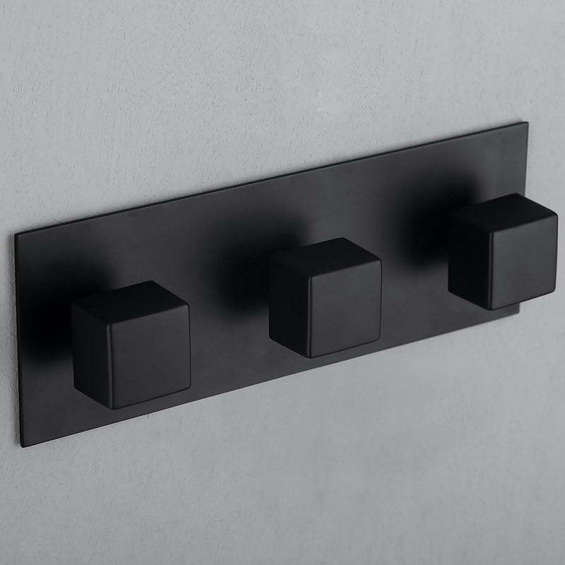 Wormel Wall Mounted 10 In Rain Shower System in Matte Black include Valve