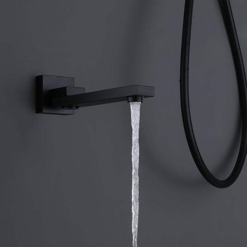 Deso 3 Functions 10 In Shower and Tub Faucet with in Matte Black