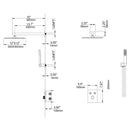 Tezo Wall Mounted 2-Function Thermostatic Shower System Kit