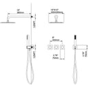 Korin 2-Spray 10 In Pressure Balanced Shower System with Handshower in Matte Black