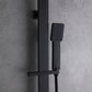 Amexty Exposed 2 Function Rainfall Shower Set with Handshower in Matte Black