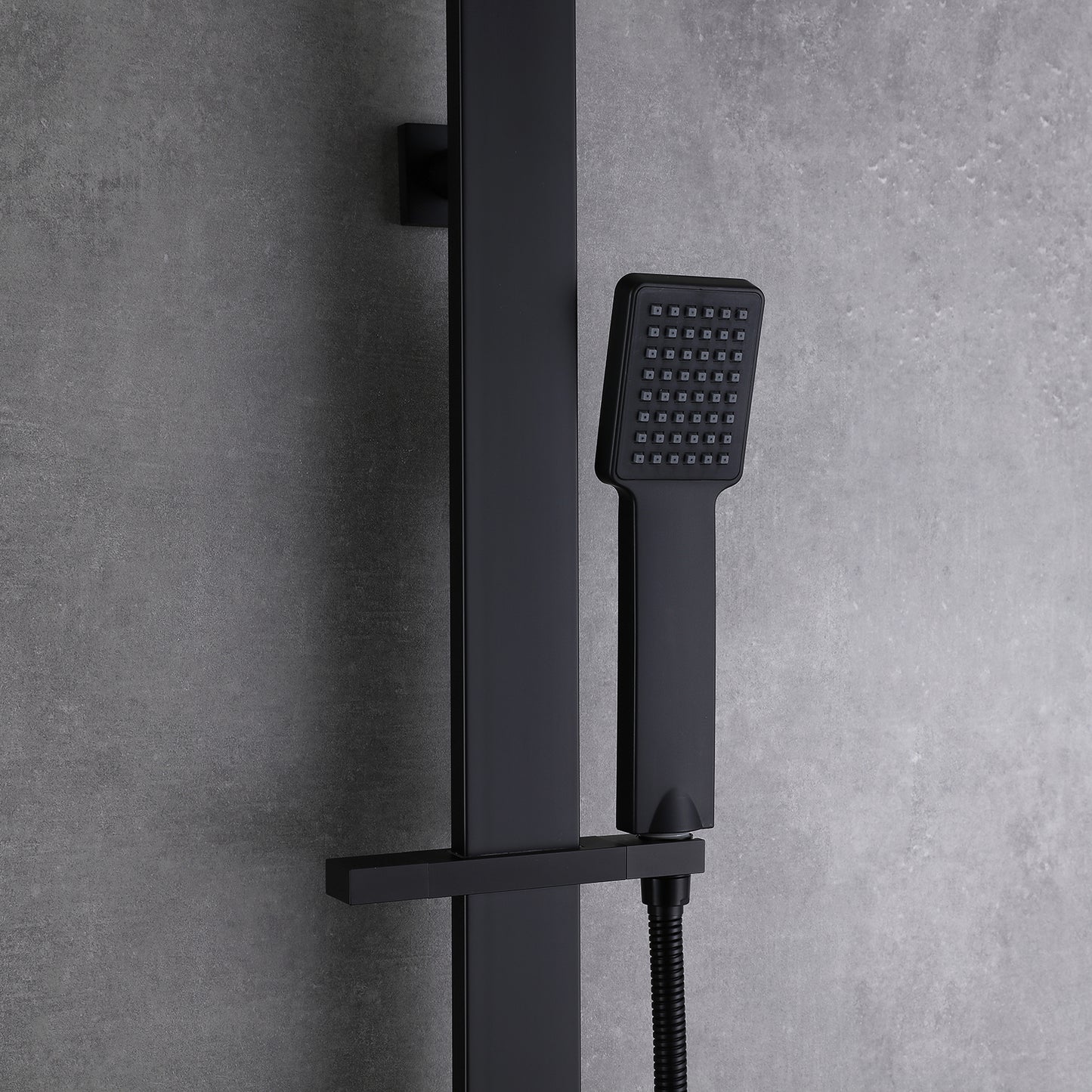 Amexty Exposed 2 Function Rainfall Shower Set with Handshower in Matte Black