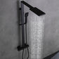 Amexty Exposed 2 Function Rainfall Shower Set with Handshower in Matte Black