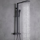 Amexty Exposed 2 Function Rainfall Shower Set with Handshower in Matte Black