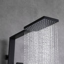 Amexty Exposed 2 Function Rainfall Shower Set with Handshower in Matte Black