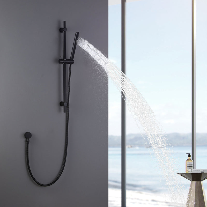 Ferio 1.5GPM Handheld Shower with Slide Bar in Matte Black with Hose