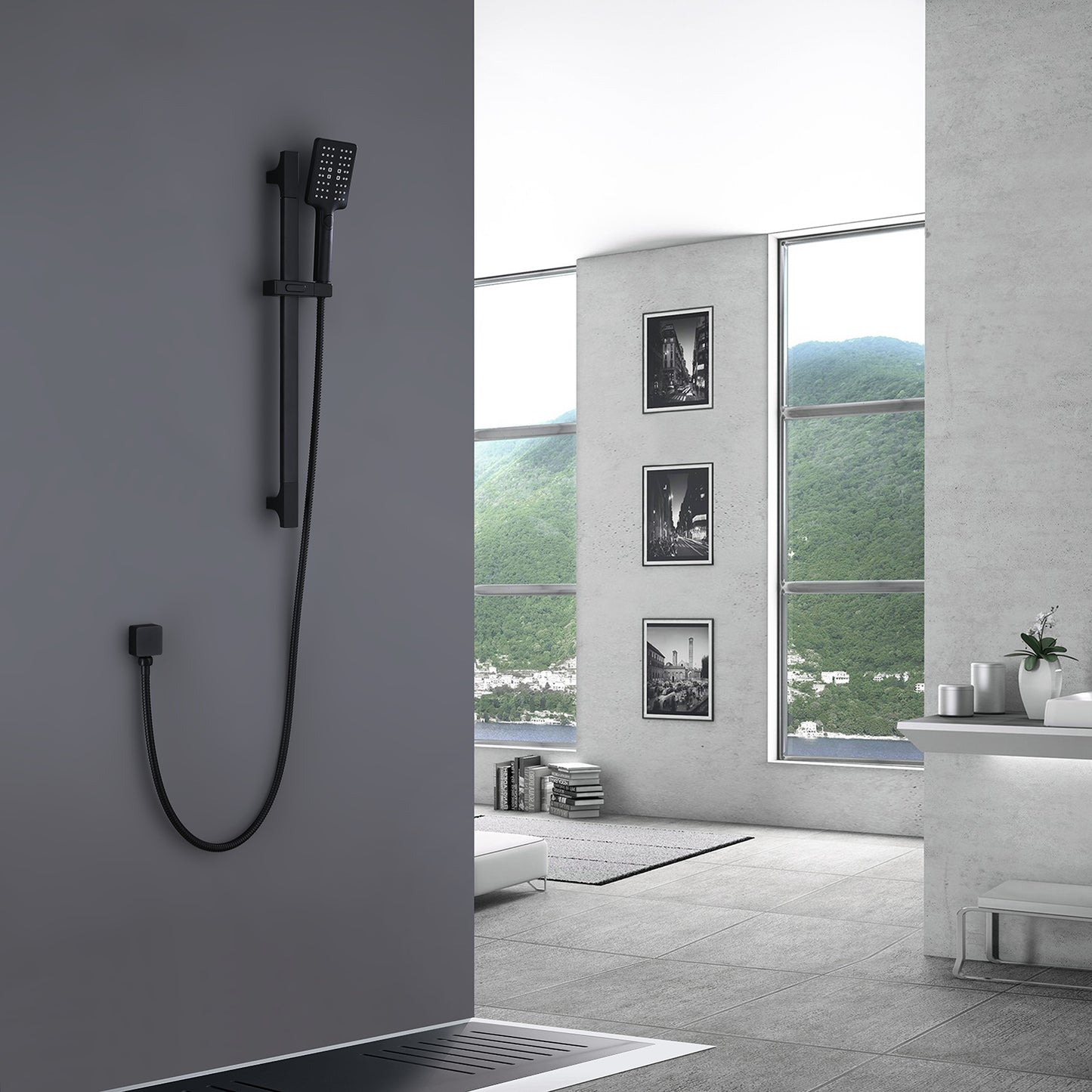 Foni 3-Function Handheld Shower With Slide Bar And 59-In Hose