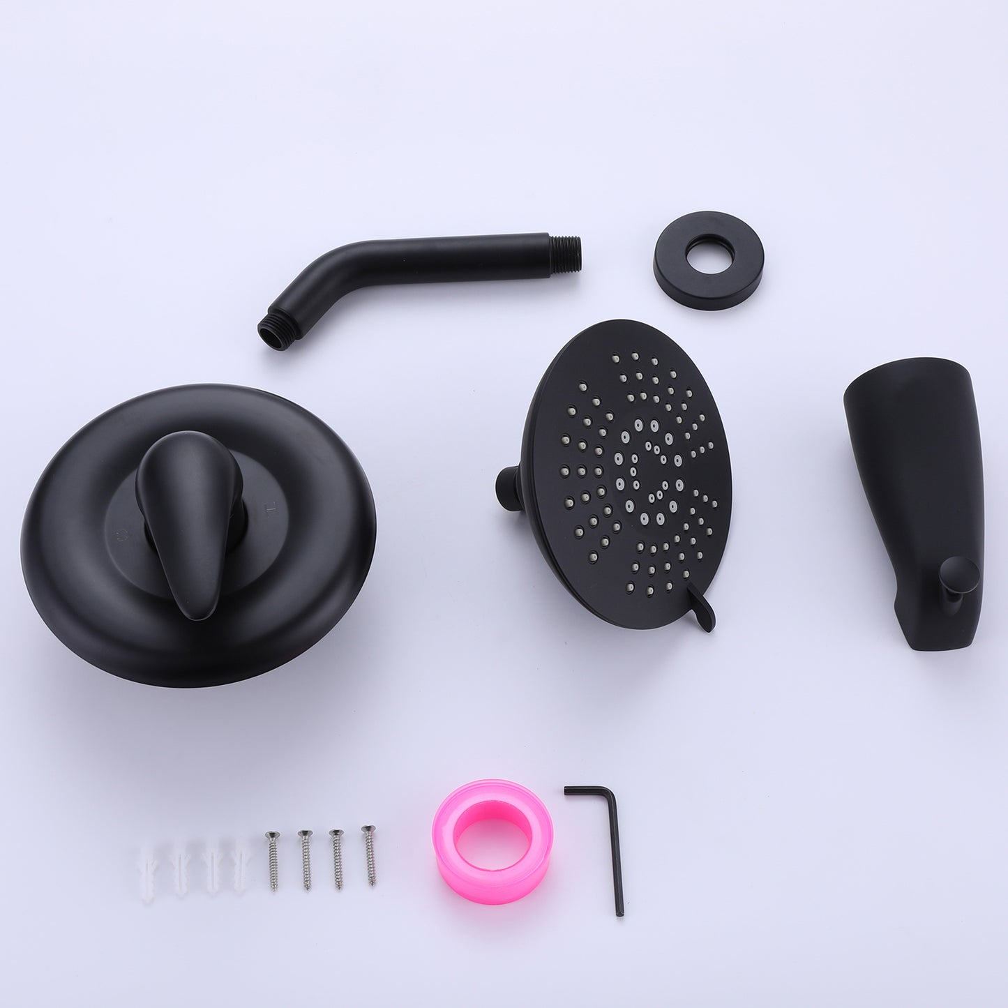 Fenty Classic Single Handle 5-Spray Shower and Tub Faucet in Matte Black