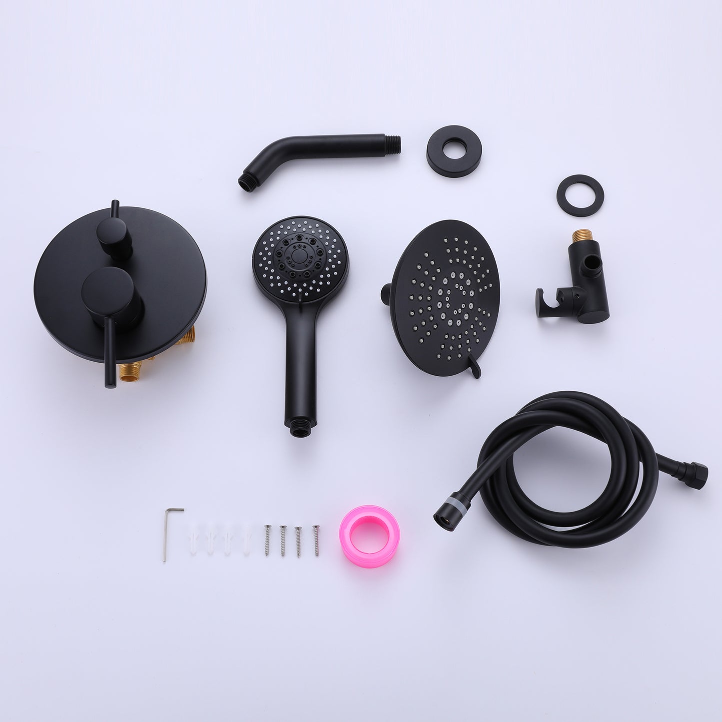 Scozon 5 Spray Pressure Balanced Shower Head with Handshower in Matte Black