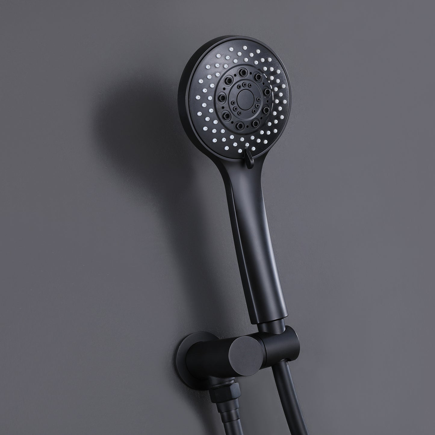 Scozon 5 Spray Pressure Balanced Shower Head with Handshower in Matte Black