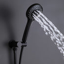 Scozon 5 Spray Pressure Balanced Shower Head with Handshower in Matte Black