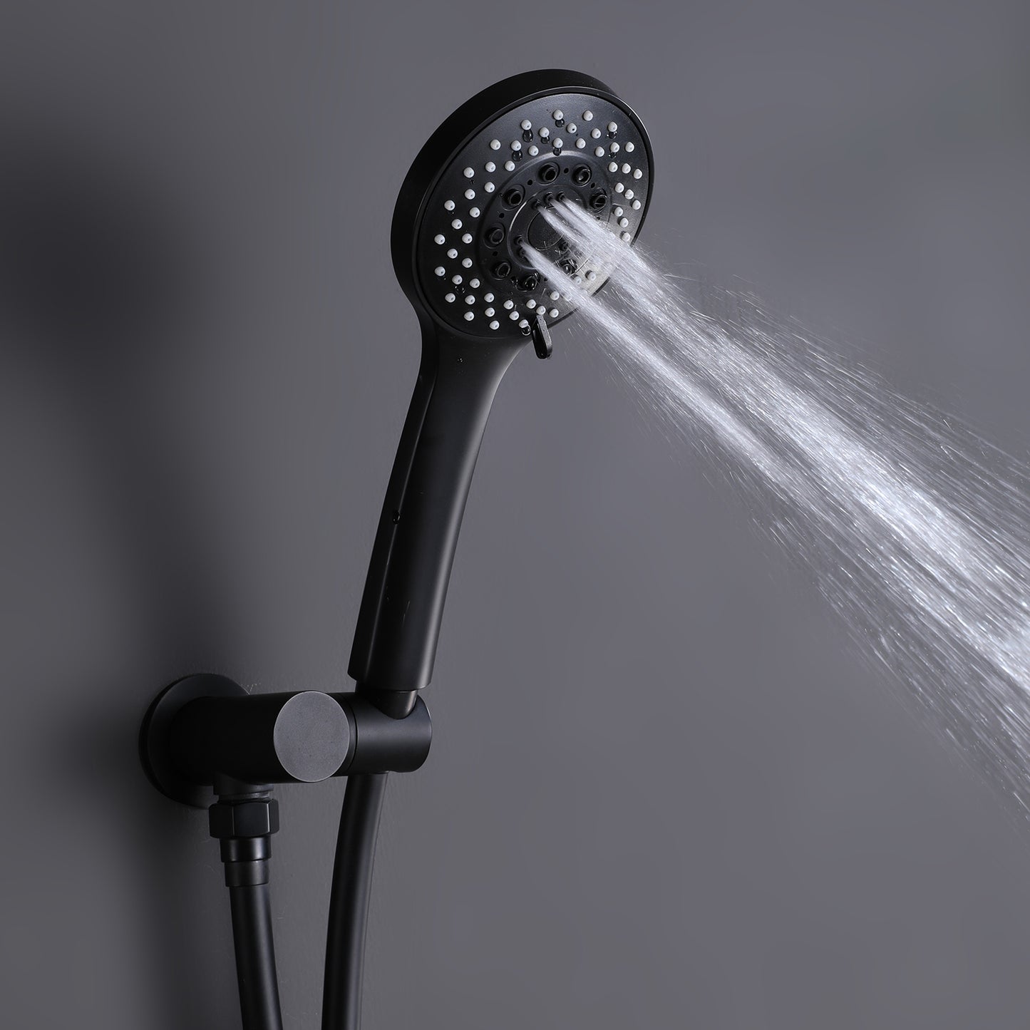 Scozon 5 Spray Pressure Balanced Shower Head with Handshower in Matte Black