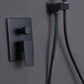 Givelly Wall Mounted 10 In Shower System with Waterfall Tub Faucet in Matte Black