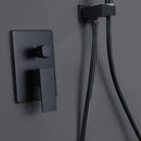 Givelly Wall Mounted 10 In Shower System with Waterfall Tub Faucet in Matte Black