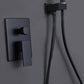 Yoniry Wall Mounted 10 In Shower & Waterfall Tub Faucet Combo in Matte Black