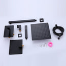 Givelly Wall Mounted 10 In Shower System with Waterfall Tub Faucet in Matte Black