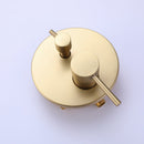 Fancysio Wall Mounted Tub Faucet with Handheld Shower in Brushed Gold