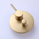 Fancysio Wall Mounted Tub Faucet with Handheld Shower in Brushed Gold