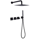 Korin 2-Spray 10 In Pressure Balanced Shower System with Handshower in Matte Black