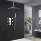 Qexle 12 In Ceiling Mounted Thermostatic Shower System with 6 Body Jets