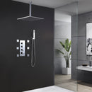 Qexle 12 In Ceiling Mounted Thermostatic Shower System with 6 Body Jets