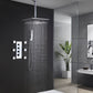 Qexle 12 In Ceiling Mounted Thermostatic Shower System with 6 Body Jets