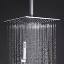 Qexle 12 In Ceiling Mounted Thermostatic Shower System with 6 Body Jets