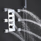 Qexle 12 In Ceiling Mounted Thermostatic Shower System with 6 Body Jets