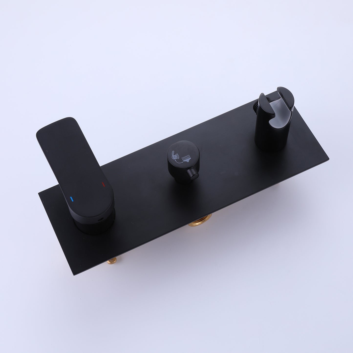 Korin 2-Spray 10 In Pressure Balanced Shower System with Handshower in Matte Black