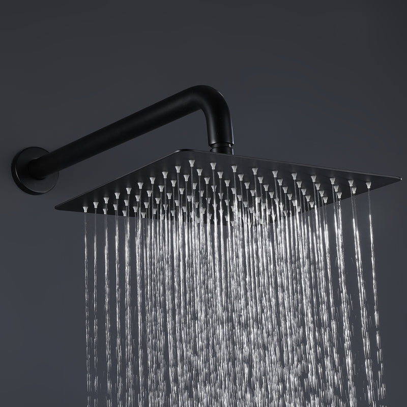 Korin 2-Spray 10 In Pressure Balanced Shower System with Handshower in Matte Black