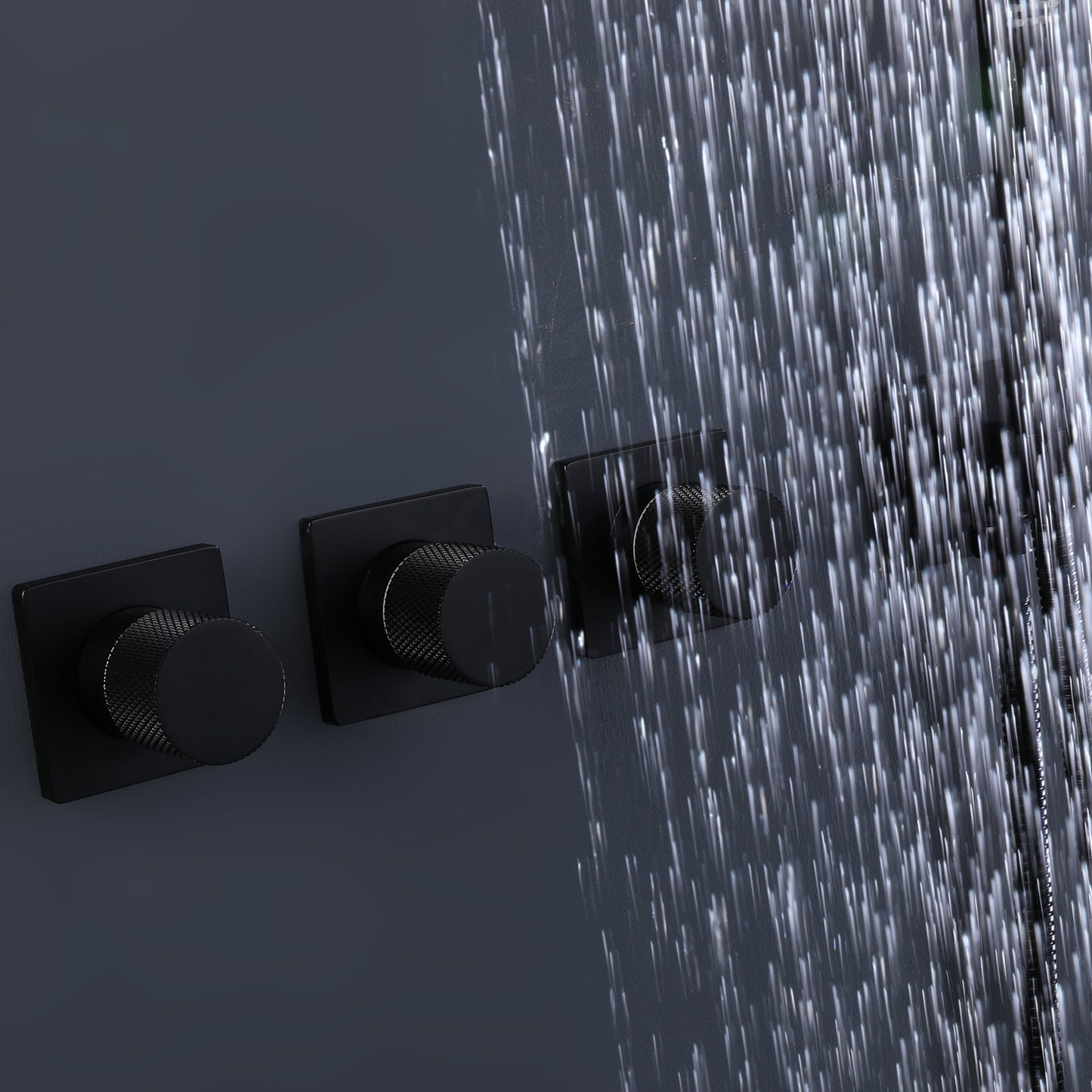Korin 2-Spray 10 In Pressure Balanced Shower System with Handshower in Matte Black