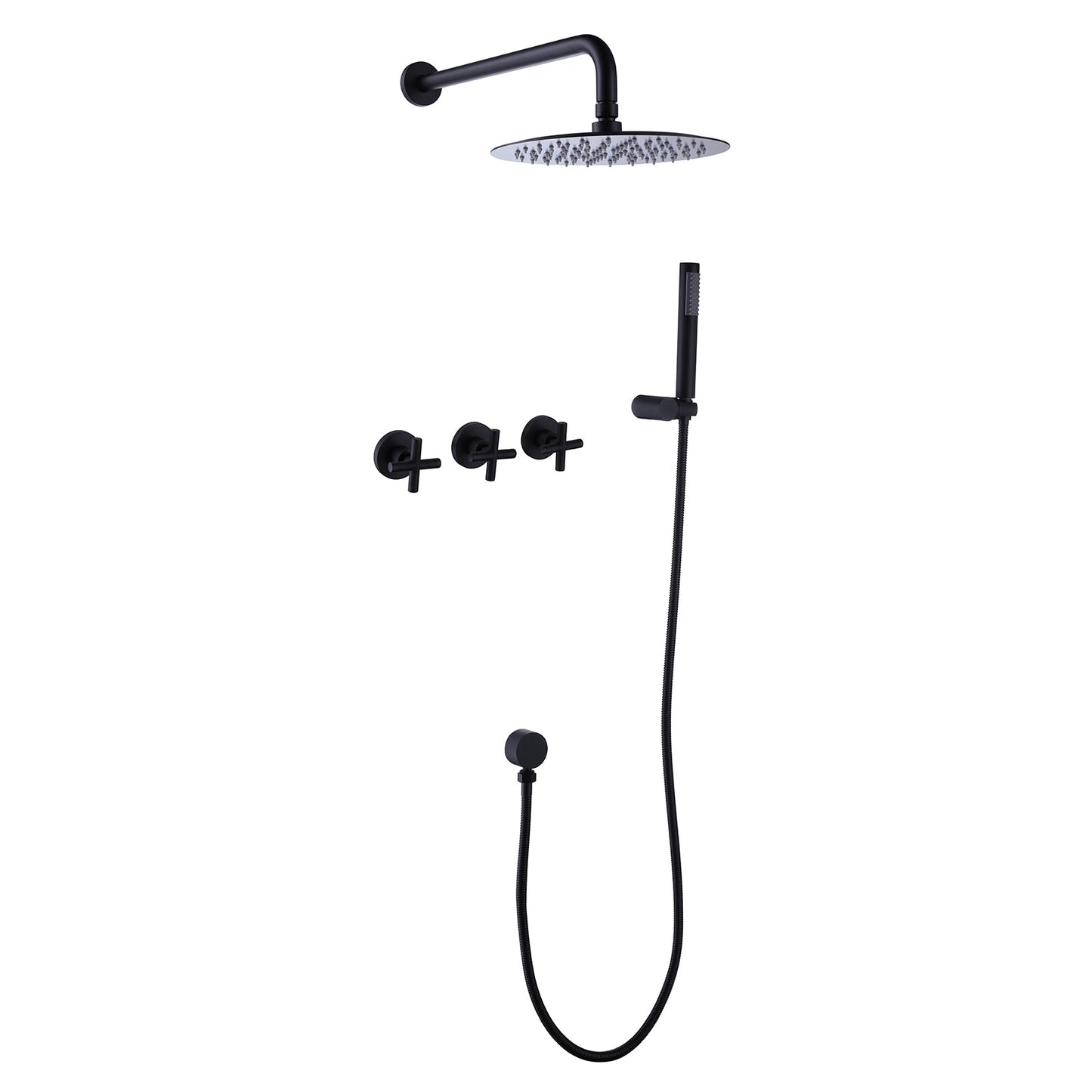 Sosano Wall Mount 10 In Shower System with and Handheld