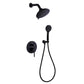 Scozon 5 Spray Pressure Balanced Shower Head with Handshower in Matte Black