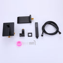 Friki Wall Mounted Tub Faucet with Handheld Shower in Matte Black