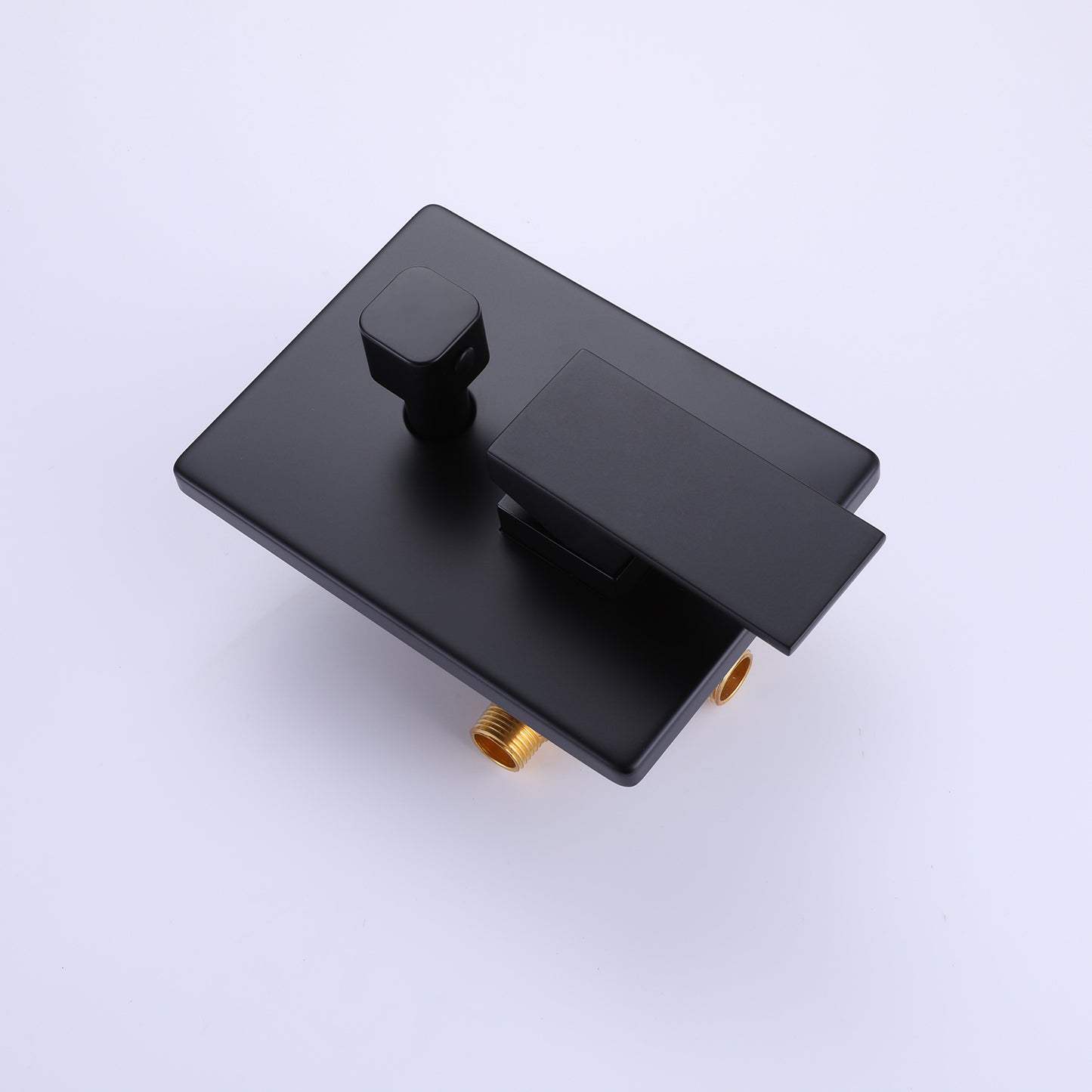 Wizti Wall Mounted Waterfall Tub Faucet with Handheld in Matte Black