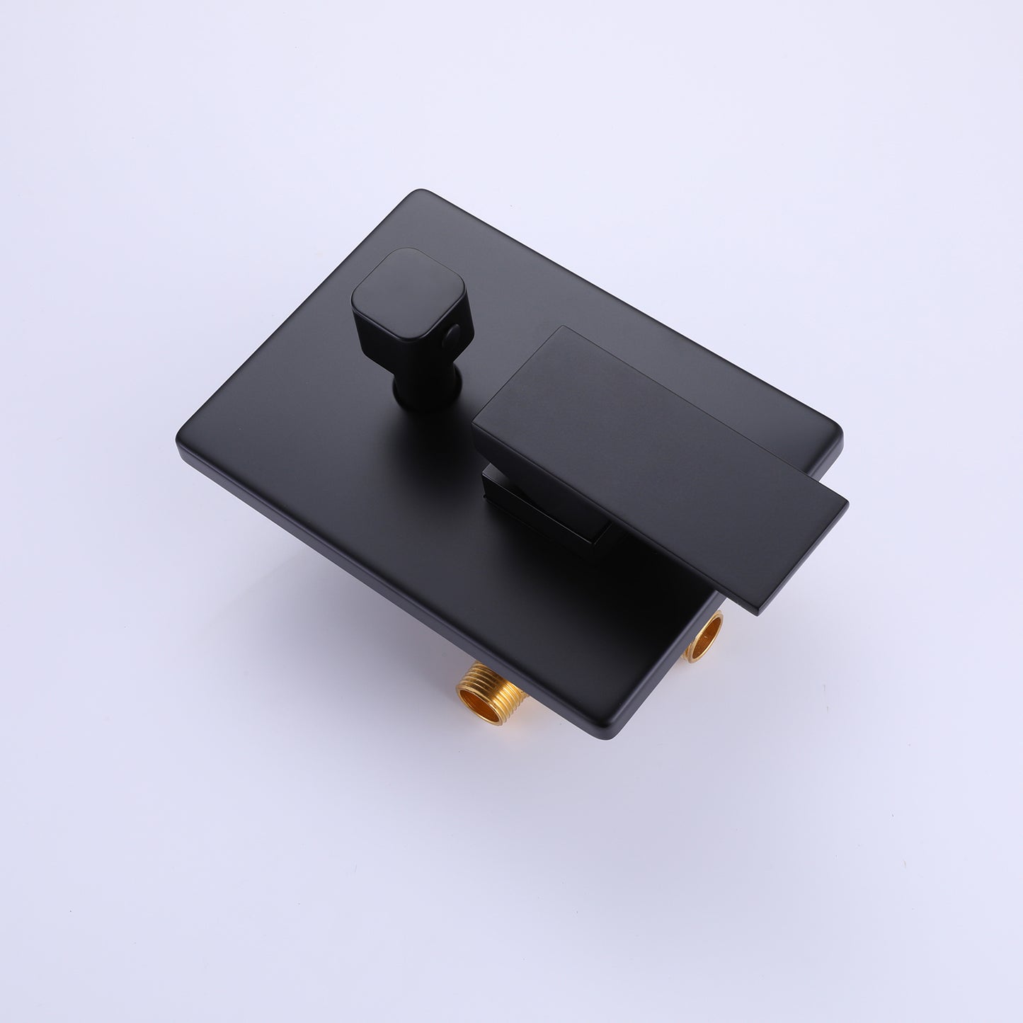 Givelly Wall Mounted 10 In Shower System with Waterfall Tub Faucet in Matte Black