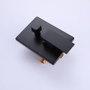 Givelly Wall Mounted 10 In Shower System with Waterfall Tub Faucet in Matte Black