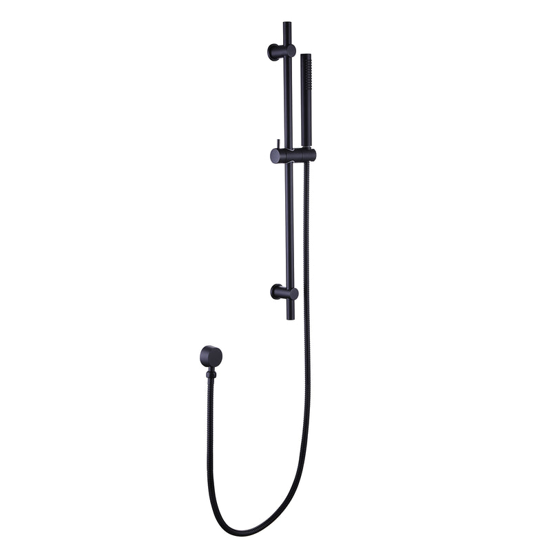Ferio 1.5GPM Handheld Shower with Slide Bar in Matte Black with Hose