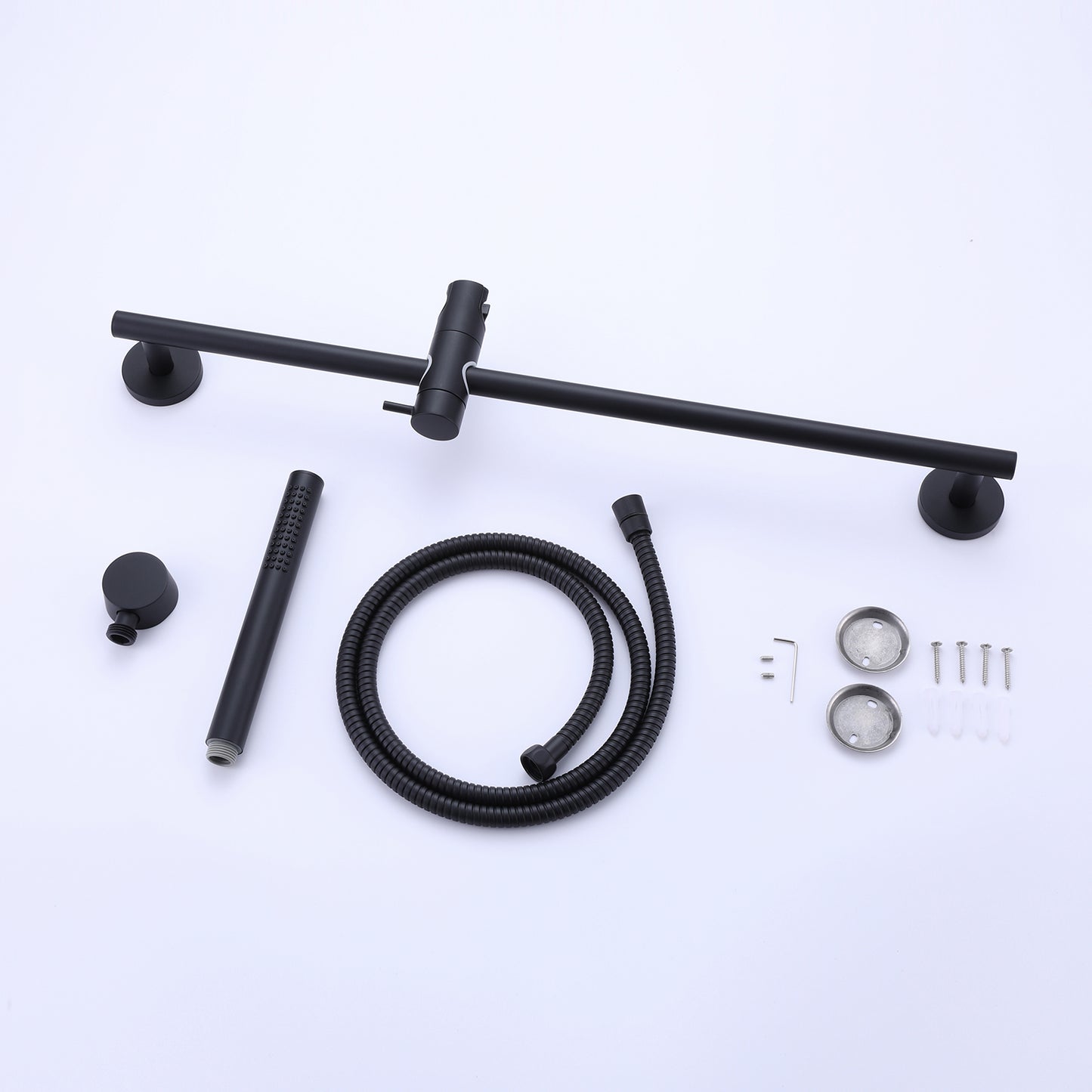 Ferio 1.5GPM Handheld Shower with Slide Bar in Matte Black with Hose