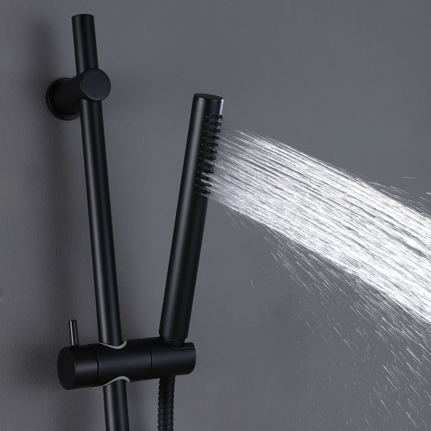 Ferio 1.5GPM Handheld Shower with Slide Bar in Matte Black with Hose