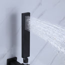 Wizti Wall Mounted Waterfall Tub Faucet with Handheld in Matte Black