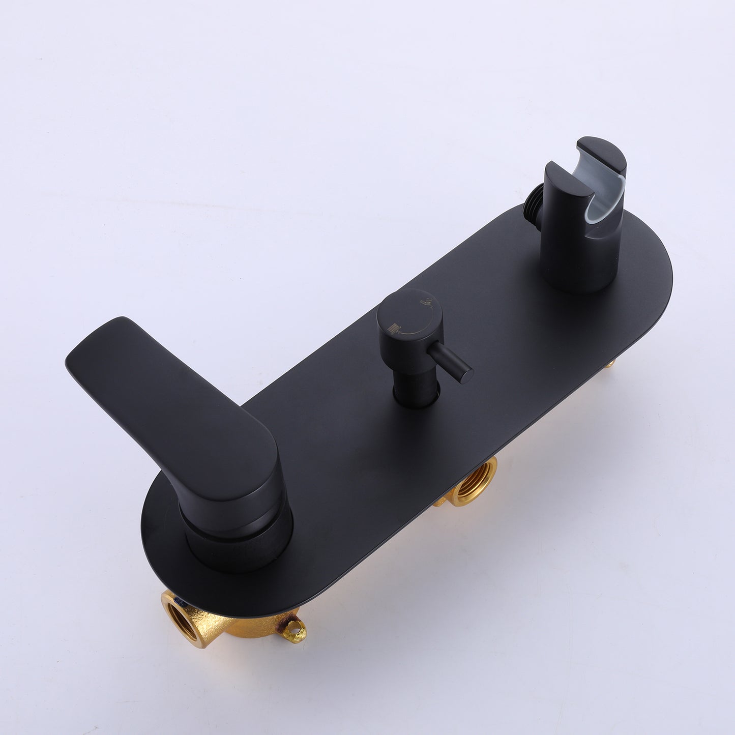 Arrio 2-Spray 10 In Thermostatic Shower System with Handshower in Matte Black