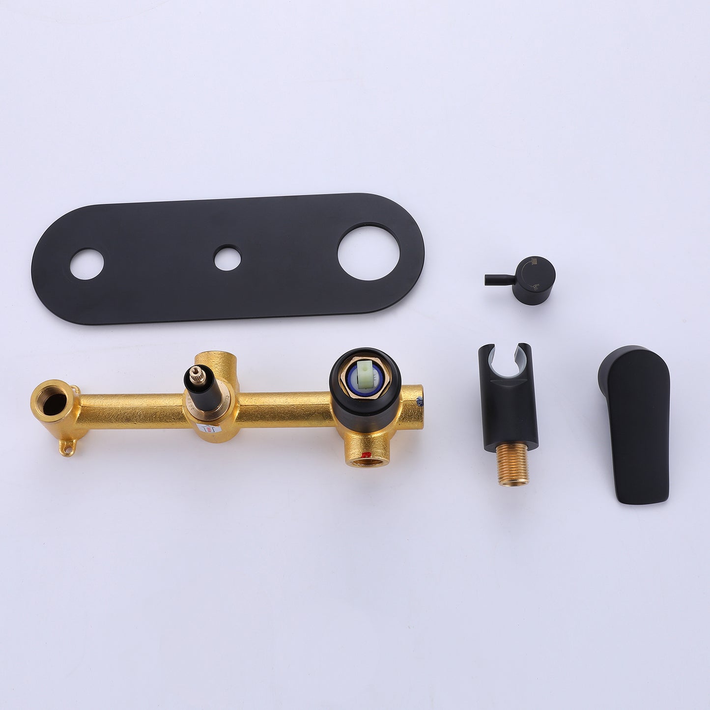 Arrio 2-Spray 10 In Thermostatic Shower System with Handshower in Matte Black