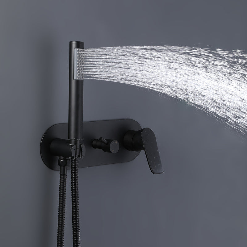 Arrio 2-Spray 10 In Thermostatic Shower System with Handshower in Matte Black