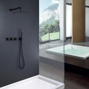 Korin 2-Spray 10 In Pressure Balanced Shower System with Handshower in Matte Black