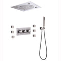 Lamo 13 In Ceiling Mounted LED Thermostatic Shower System with 6 Body Jets