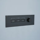 Foni Thermostatic Rainfall & Waterfall Combo Shower System in Matte Black