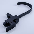 Axen Freestanding Gooseneck Tub Faucet with Handshower in Matte Black