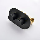 Omni Concealed Thermostatic 8 In Shower System with  Handshower in Matte Black