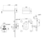 Leaper 2-Spray Wall Mounted Thermostatic Shower System with 4 Body Jets in Matte Black